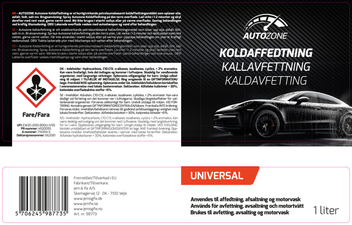 Kaldavfetting 1 liter - Autozone